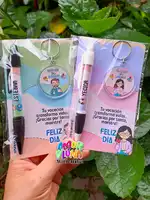 Lapicero con llavero personalizado
