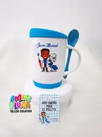 Mug siliconado con cuchara