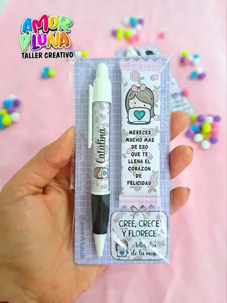 Lapicero personalizado con chocolatina