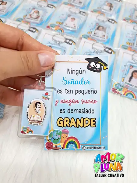 Llavero traslucido doble cara