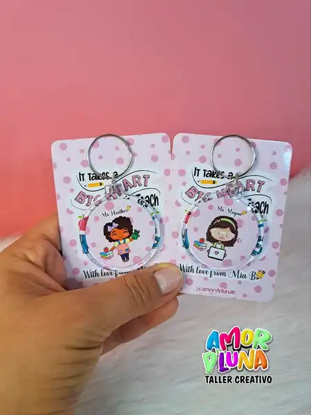 Llavero traslucido doble cara