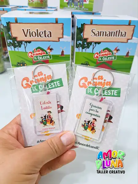 Llavero traslucido doble cara