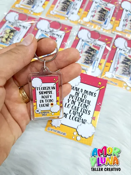 Llavero traslucido doble cara