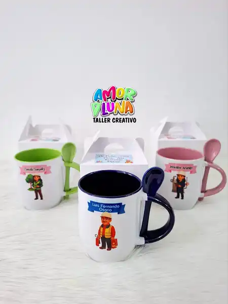 Mug con cuchara, personalizado