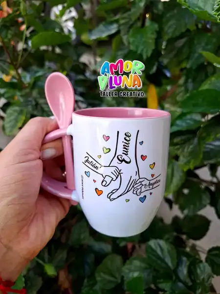Mug con cuchara, personalizado