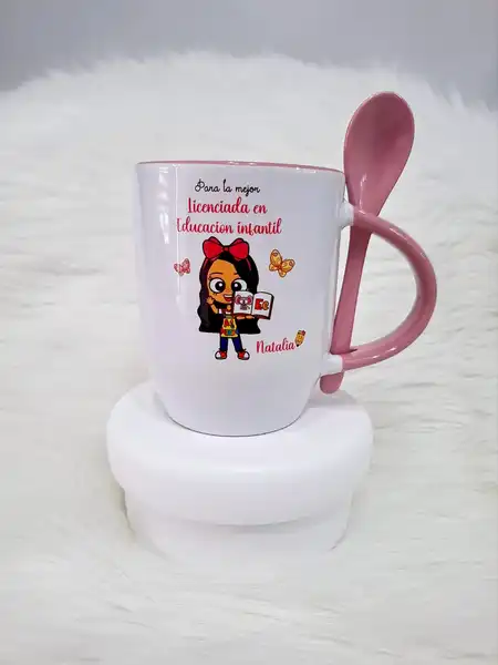 Mug con cuchara, personalizado