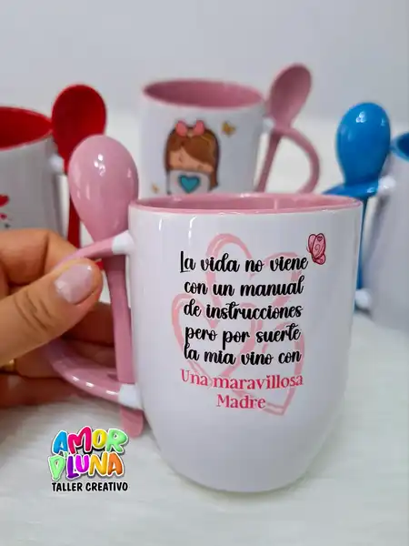 Mug con cuchara, personalizado