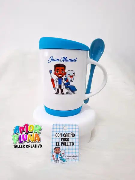 Mug siliconado con cuchara