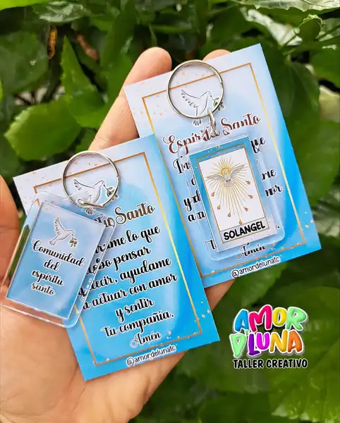 Llavero traslucido doble cara