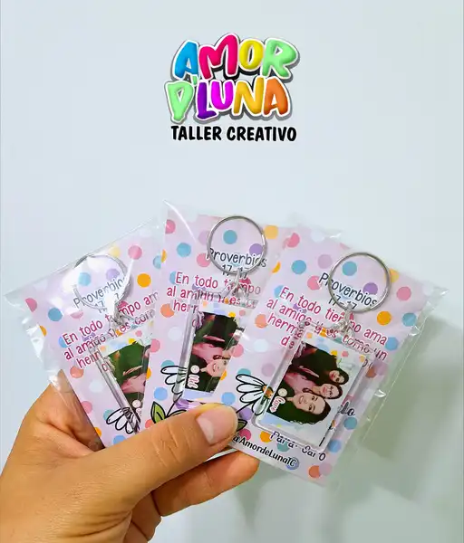 Llavero traslucido doble cara