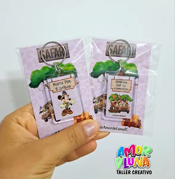 Llavero traslucido doble cara