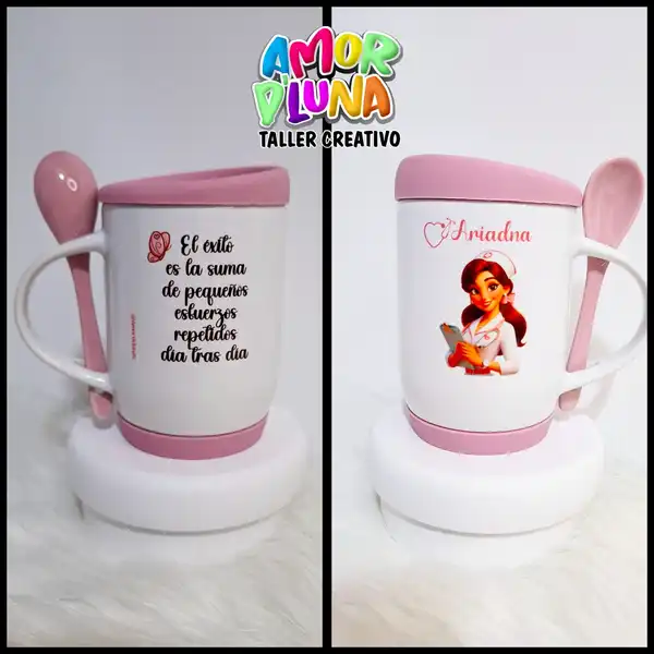 Mug siliconado con cuchara